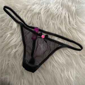 Agent Provocateur Black Sheer Thong